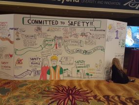 Graphic Wall Art Builds through Conference